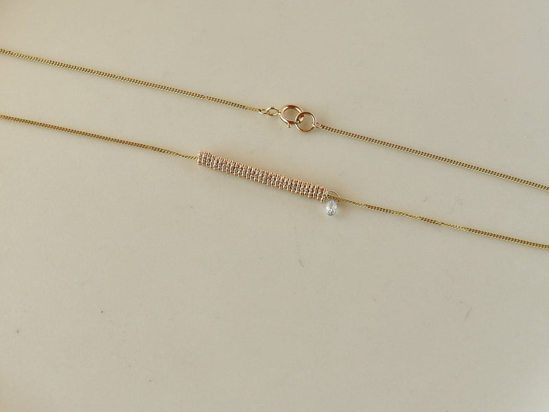 Spiral Necklace with Diamond