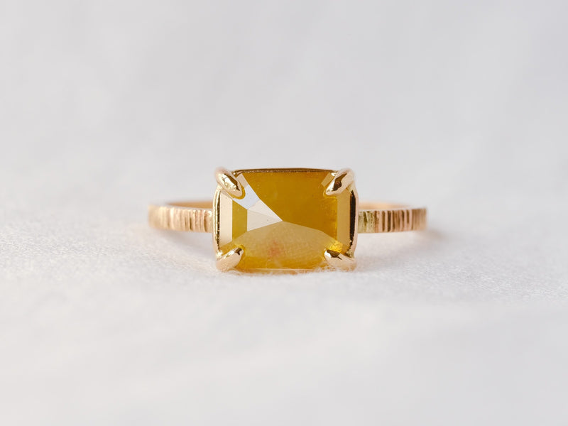 Yellow Gardenia Diamond Ring