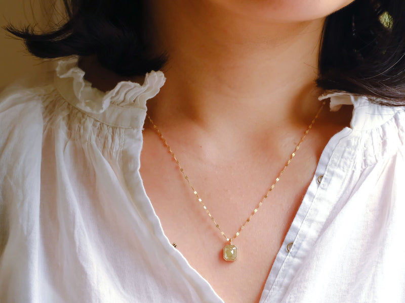 Tan Beige Diamond Necklace