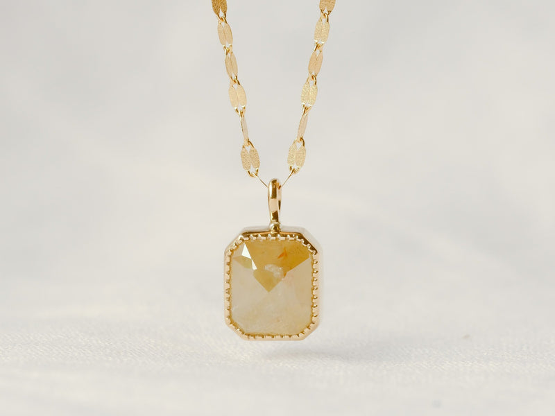 Tan Beige Diamond Necklace